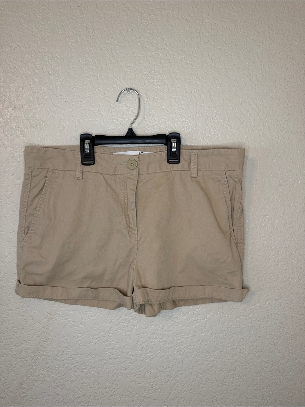 Joe Fresh Tan Rolled-Hem %100 Cotton Bermuda Shorts
